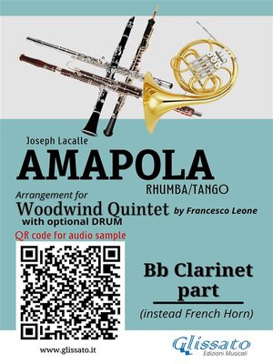 cover image of Bb Clarinet (instead French Horn) part of "Amapola" for Woodwind Quintet